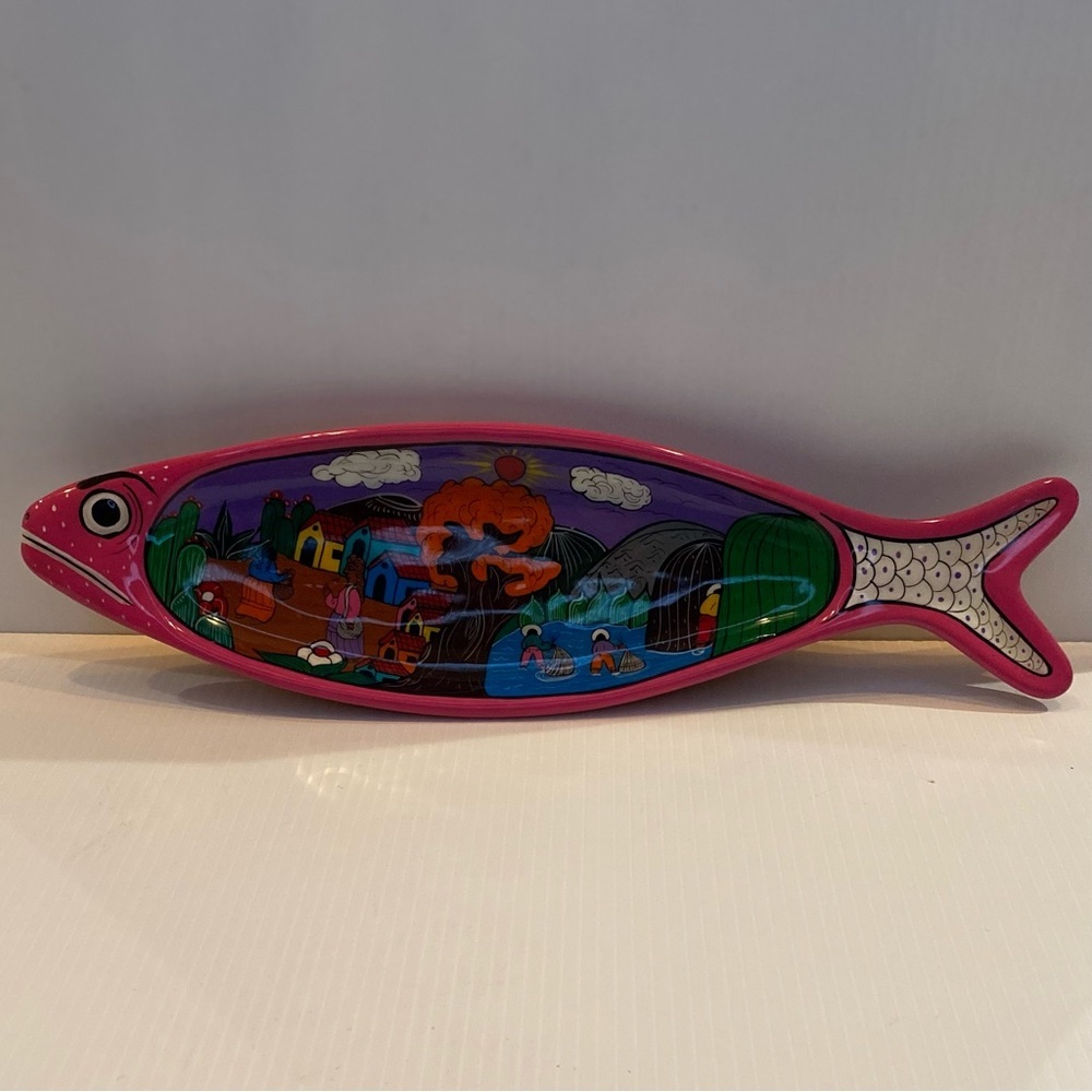 Mexican Pottery Terracotta Fish Folk Art Signed Isidoro Mexico - Picture 4 of 7